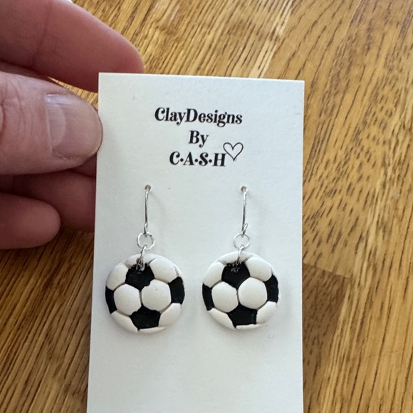 Jewelry - Soccer Ball Dangle Earrings